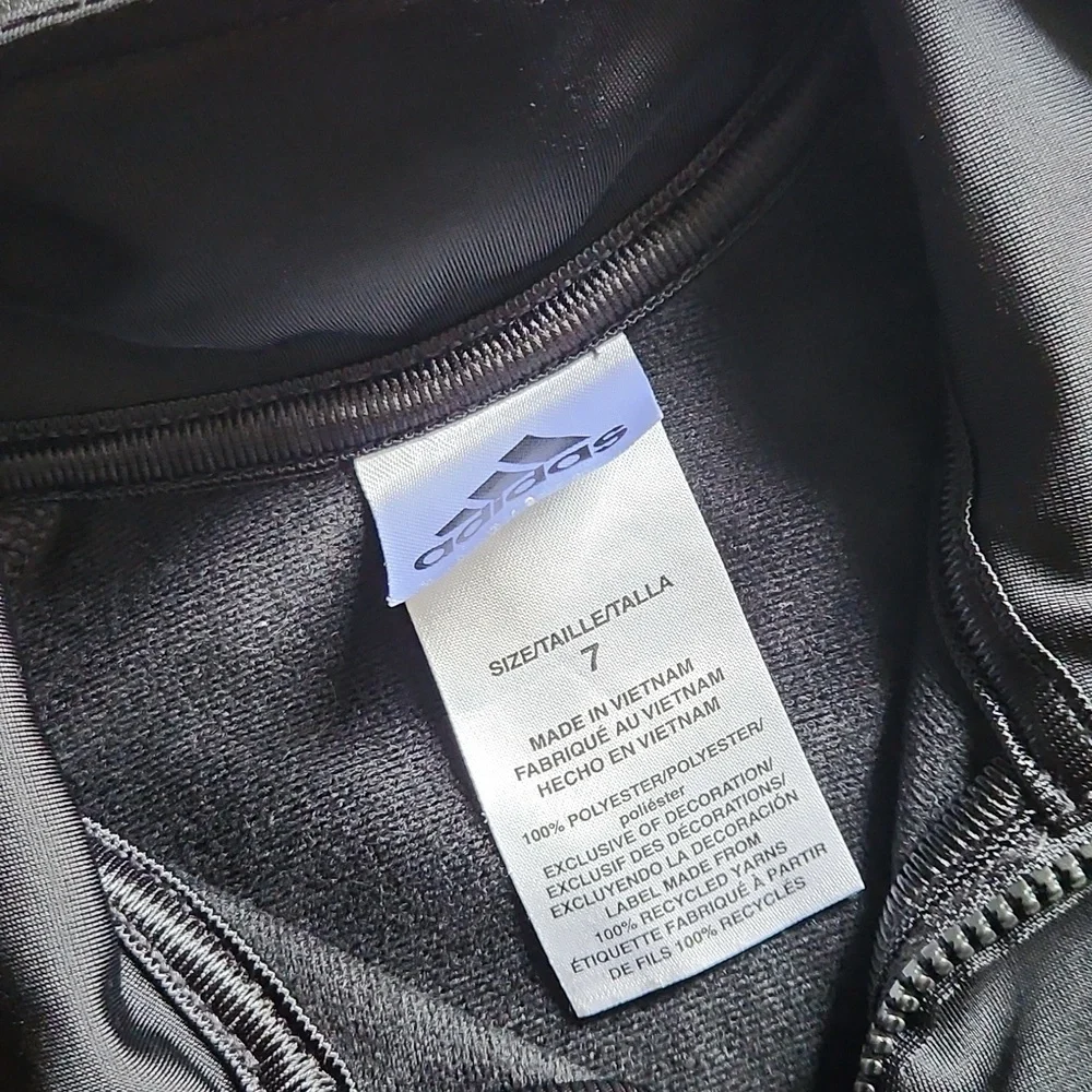 Adidas Black Tracksuit with Green Stripes - Picture 2 of 5